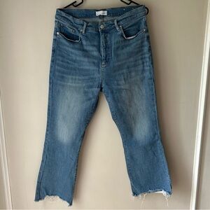 LOFT high waisted, kick crop denim jeans